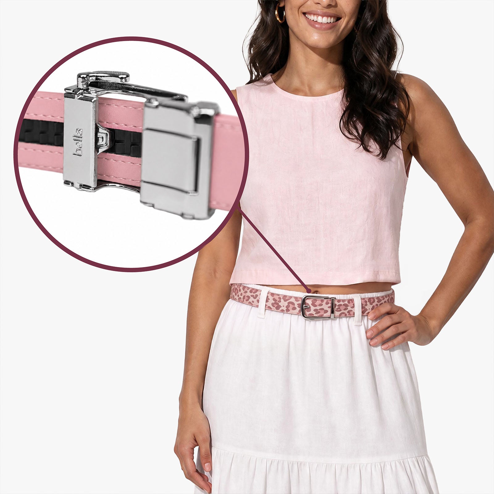 Classic Belt - Leopard Pink