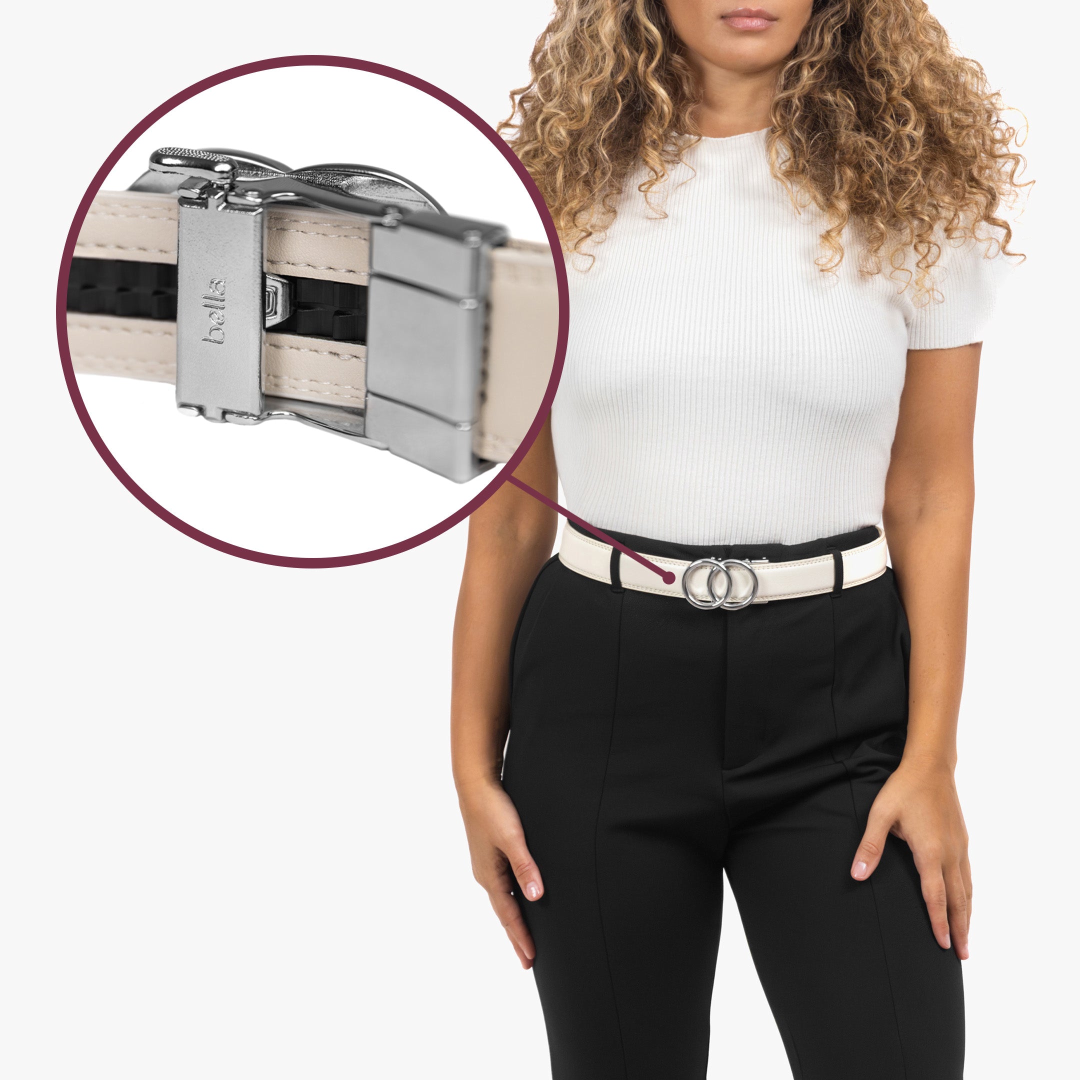 Modern Belt - Vit (vegan)