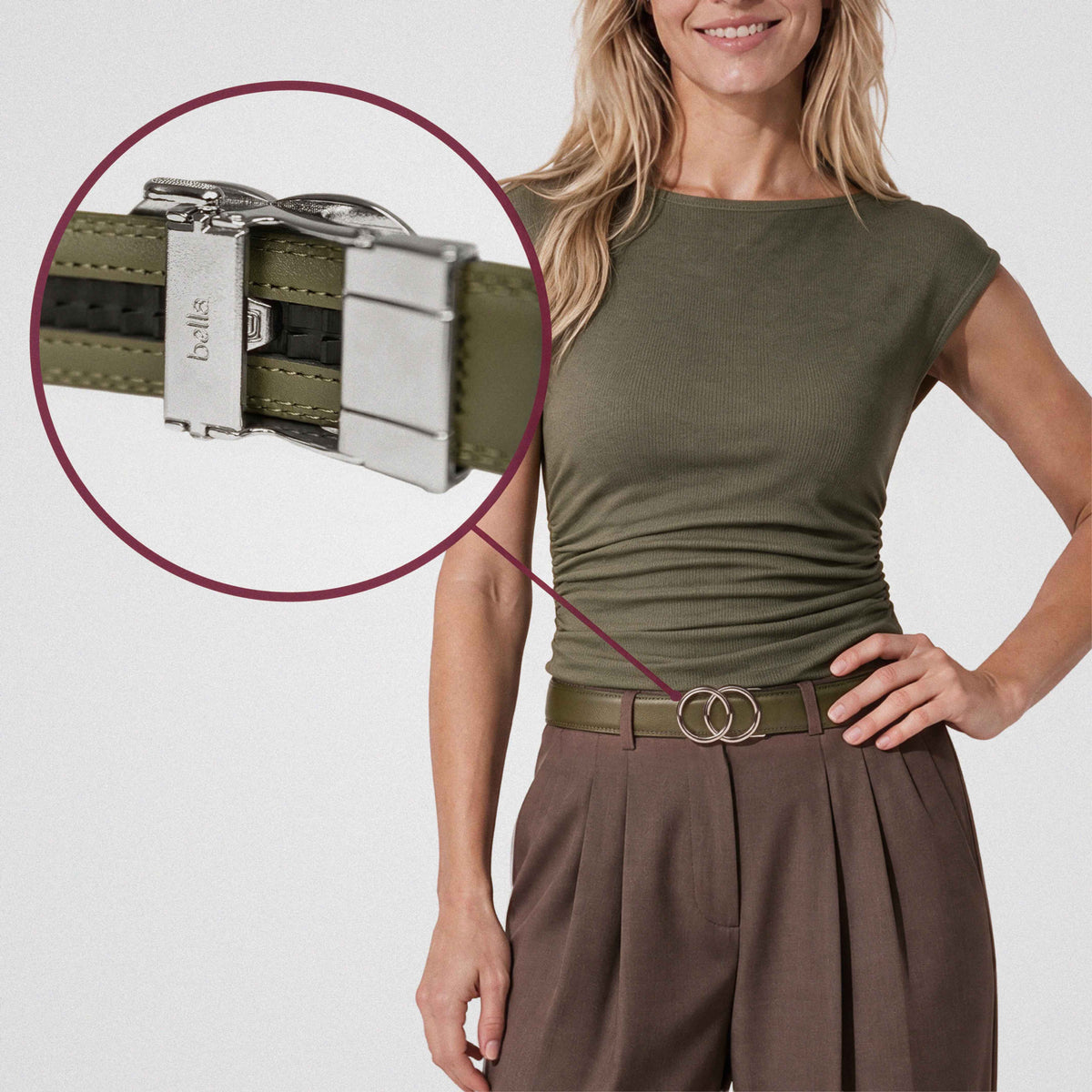 Modern Belt - Olive Green