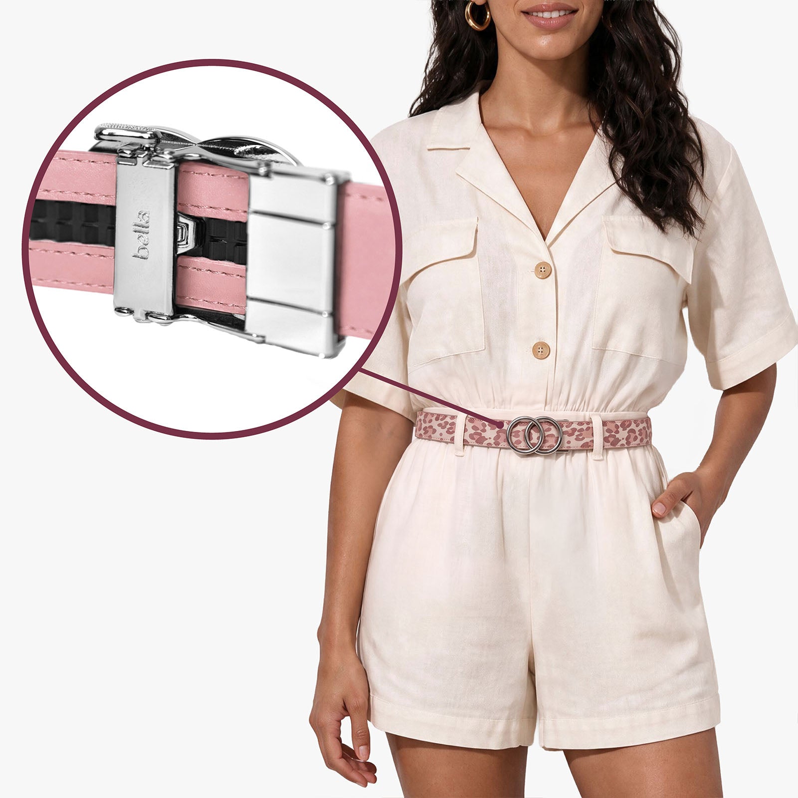 Modern Belt - Leopard Pink
